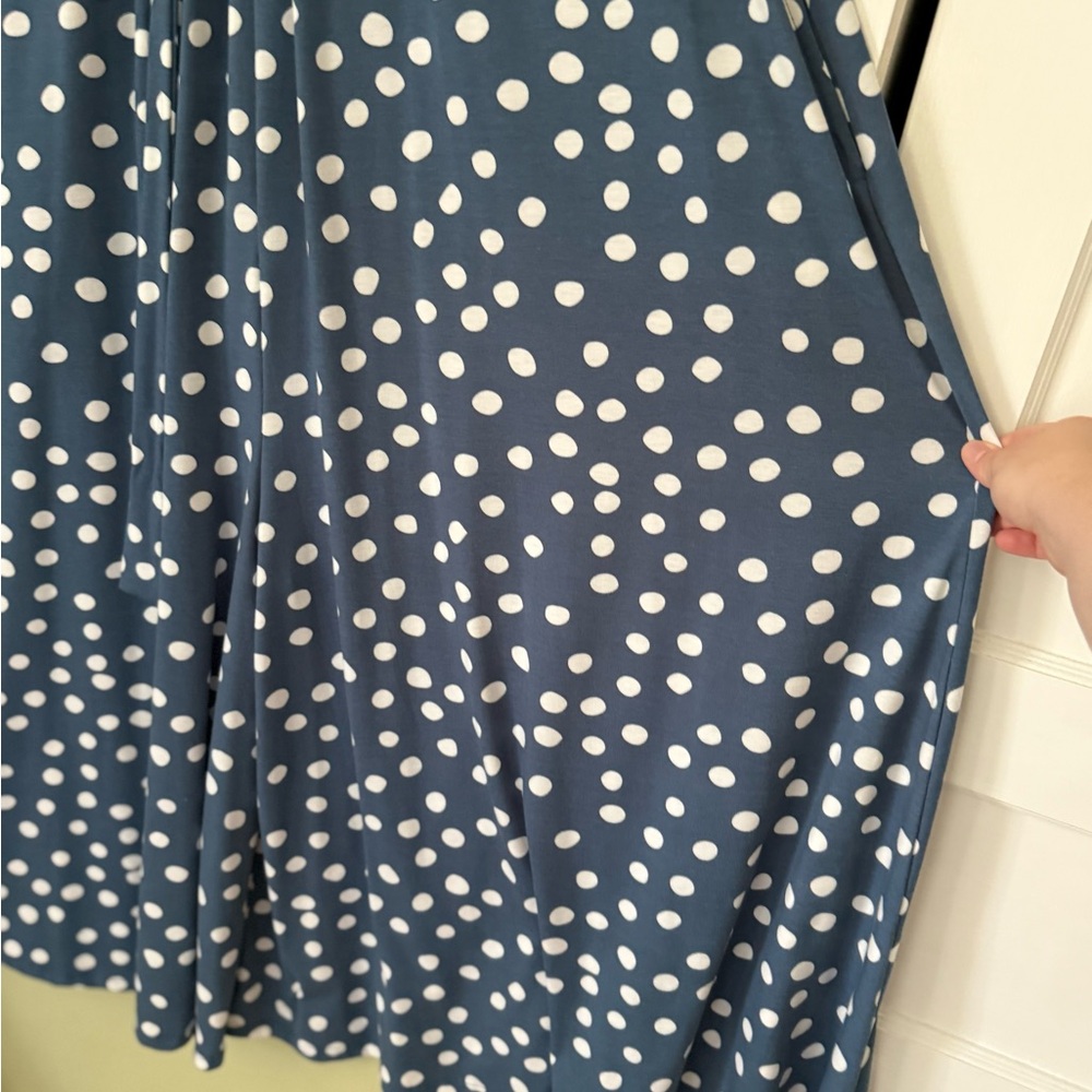 Latched Mama Blue and White Polka Dot long Momper - Picture 2 of 4